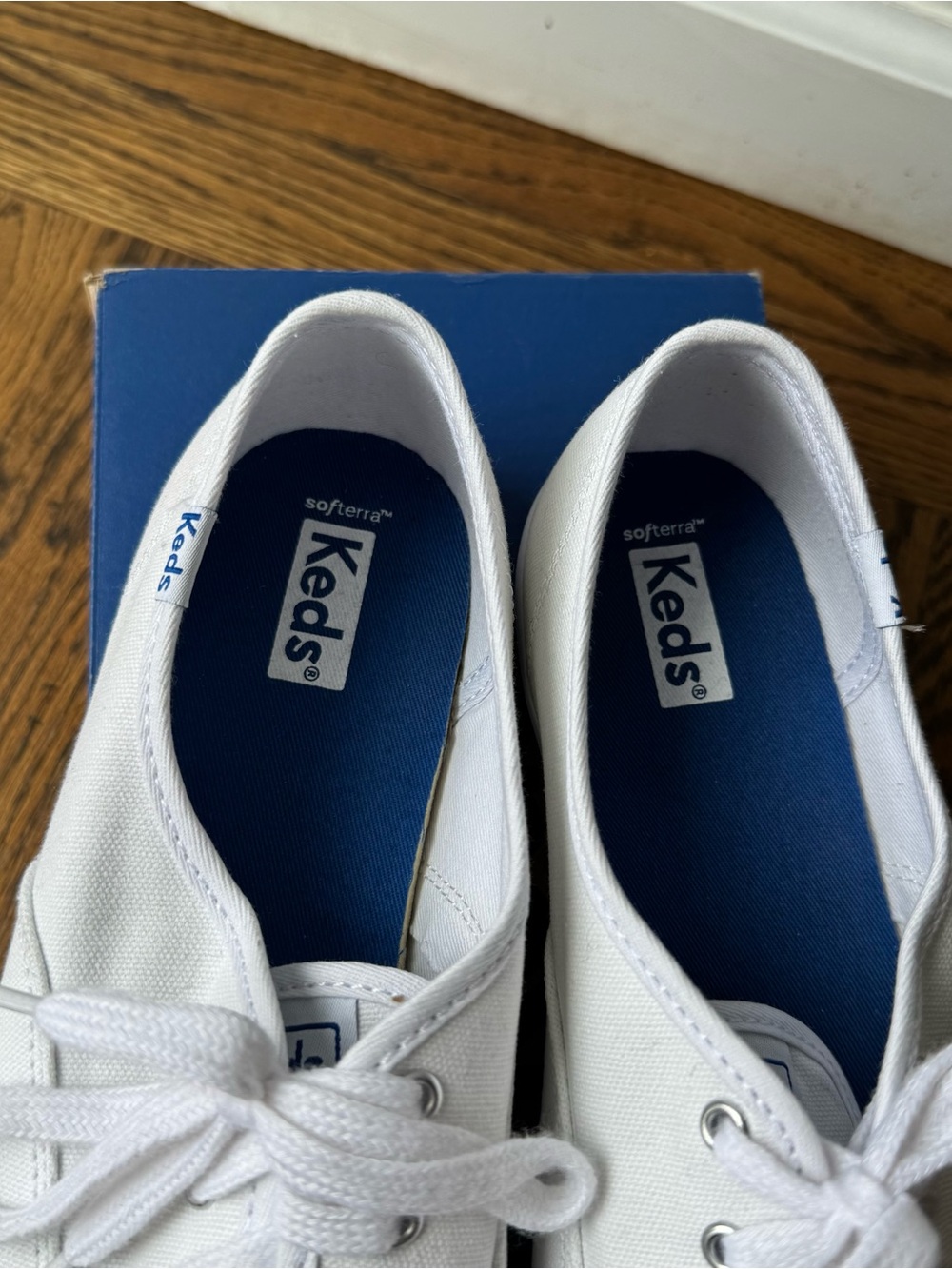 Keds Champion White Canvas Classic Lace Up Sneakers 8.5 W In Box - Picture 6 of 9
